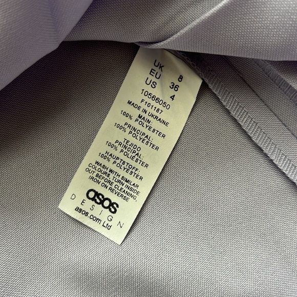 ASOS Design Lilac Pastel Purple Pleated Skirt Size 4 - Picture 5 of 9